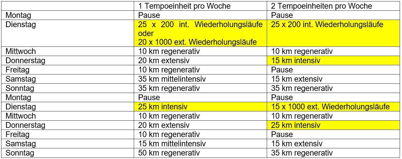 Tempo 08 Trainingsplan Alltag